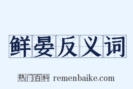 鲜晏反义词是什么意思的图片